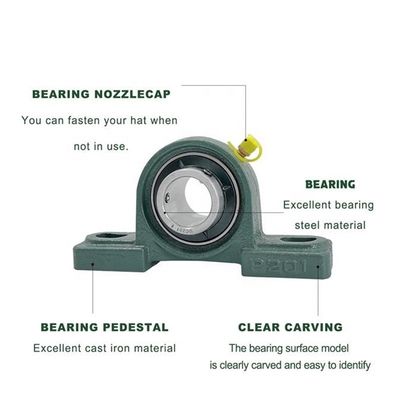 クロム鋼 GCR15 非標準インチマウントベアリング UCP210-200D1 安定した性能