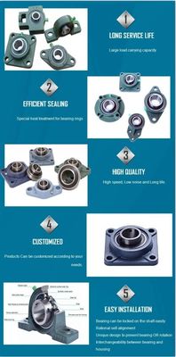 精度評価P5 クローム鋼GCR15製の軸承ホルダーのための枕ブロック軸承KP004