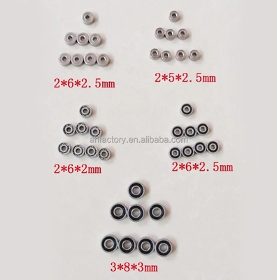 クロム鋼 GCR15 MR62-2RS オーダーメイドロゴの梱包用 2*6*2.5mm 深溝ボールベアリング