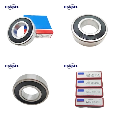 単列クロム鋼 修理可能 SKF 深溝ボールベアリング 6206-2RS1/C3