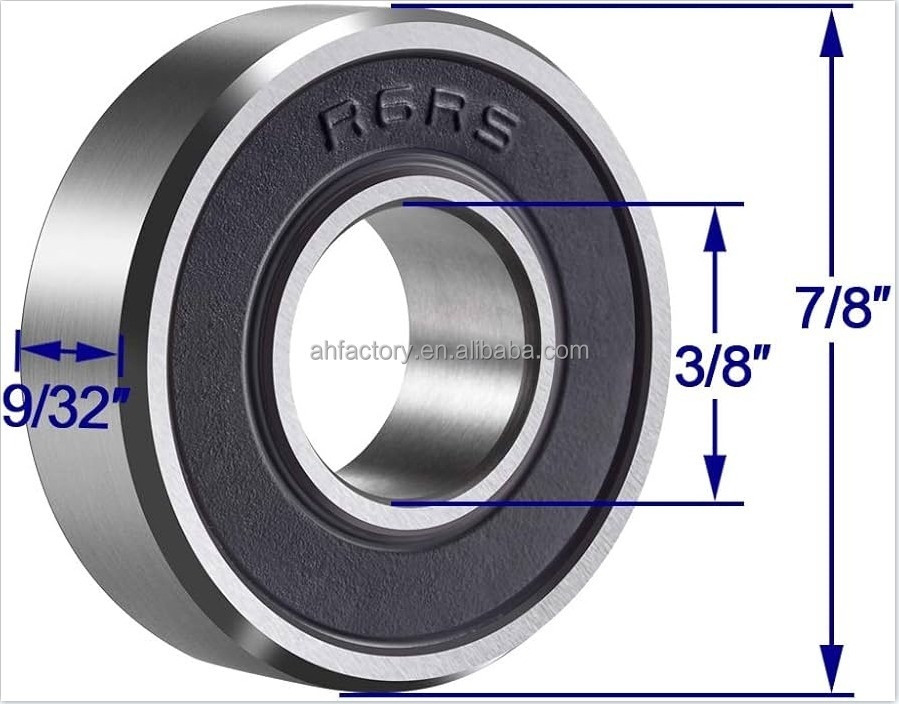 インペリアルミニチュアベアリング R6-2RS C3 クリアランス 3/8&quot;x7/8&quot;x9/32&quot; 安定した性能